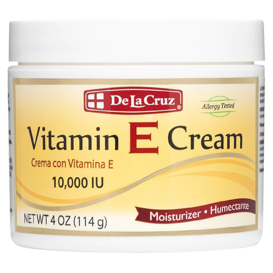 De La Cruz - Vitamin E Cream 10,000 IU Moisturizer for Face and Neck