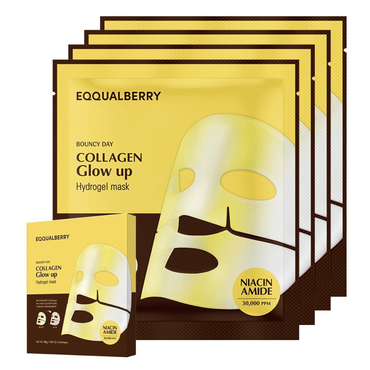 Eqqualberry - Buy Collagen Glow Up Hydrogel Mask in Australia - Korean Skincare Online