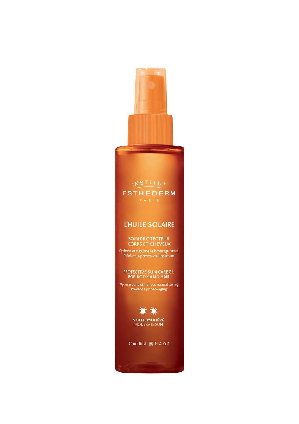 Institut Esthederm - PROTECTIVE SUNCARE OIL FOR BODY AND HAIR - MODERATE SUN