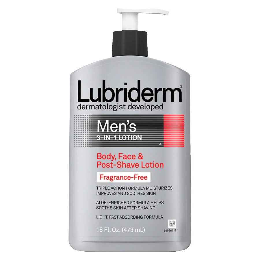 Lubriderm - Men's 3-in-1 Body, Face & Post-Shave Lotion Fragrance Free