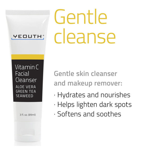 YEOUTH - Vitamin C Facial Cleanser with Vitamin C, Aloe, Green Tea Seaweed Extract