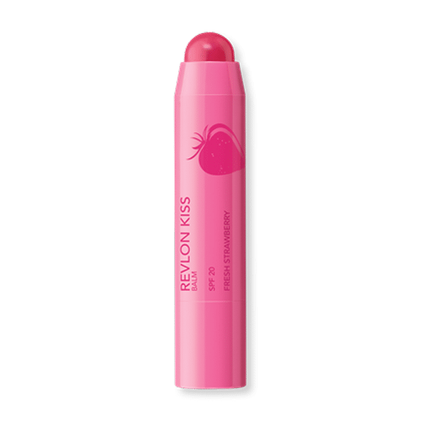 Revlon - Kiss Lip Balm Crayon, Hydrating Lip Moisturizer Infused with Natural Fruit Oils SPF 20, 025 Fresh Strawberry