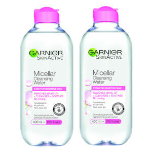 Garnier - Micellar Water Facial Cleanser Sensitive Skin Duo Pack