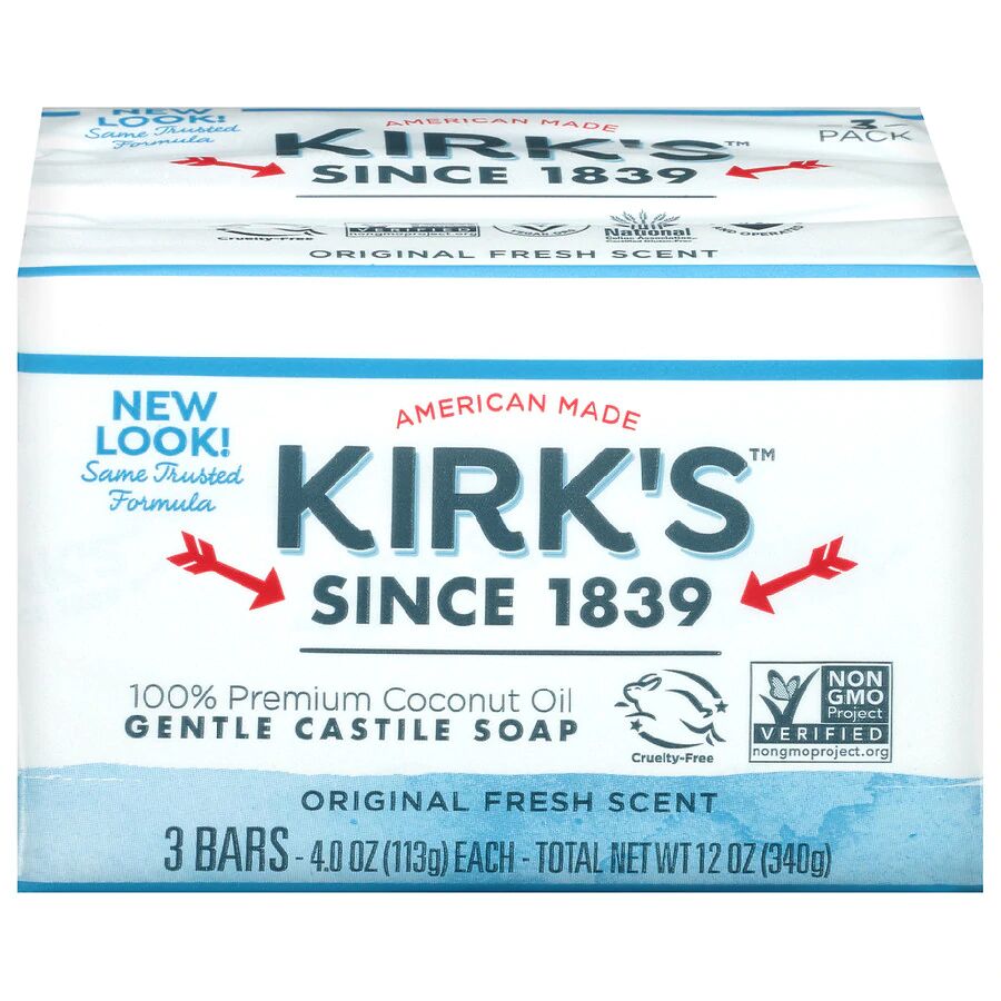 Kirk's - 100% Coconut Oil Bar Soap Original