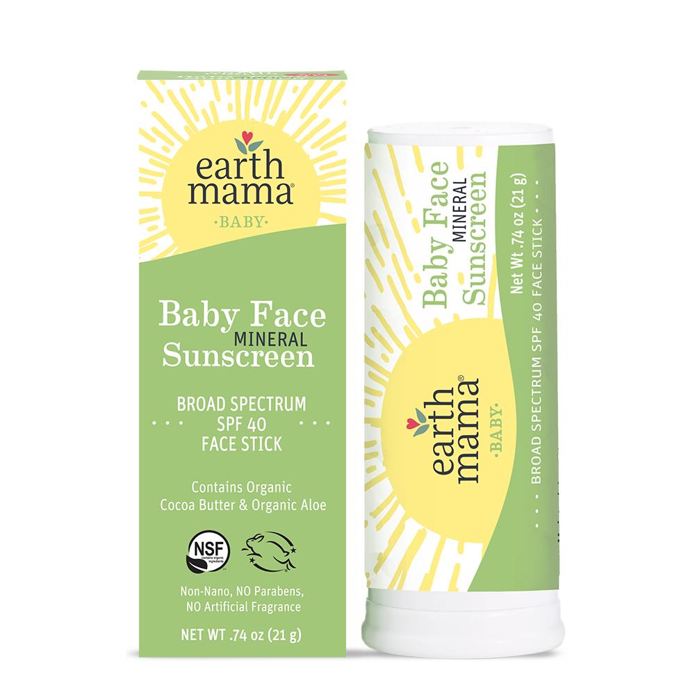 Earth Mama - Baby Face Mineral Sunscreen Face Stick SPF 40
