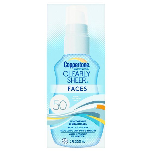 Coppertone - Clearly Sheer Faces Sunscreen Lotion Broad Spectrum, SPF 50