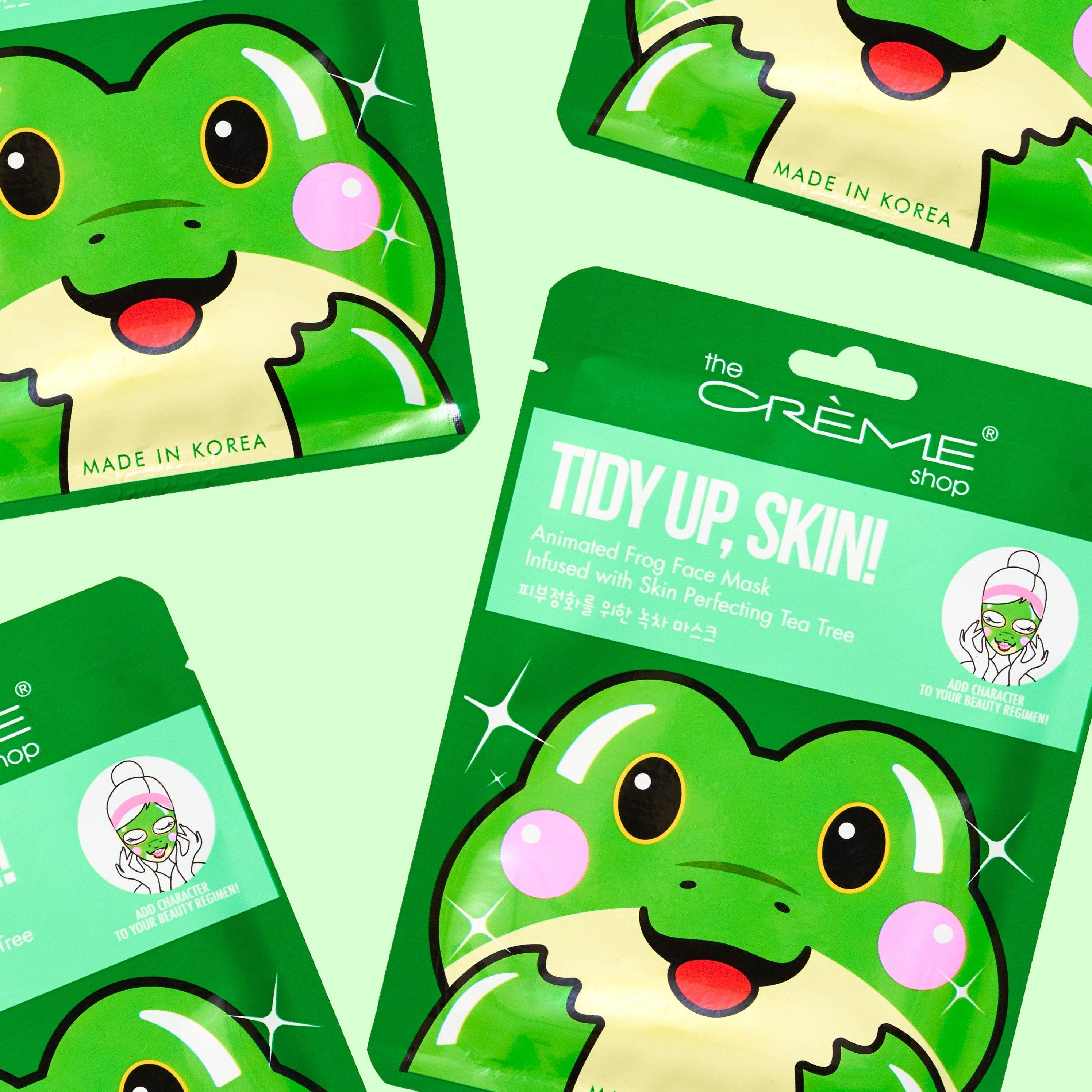 The Crème Shop - Tidy Up, Skin! Animated Frog Face Mask - Skin Perfecting Tea Tree