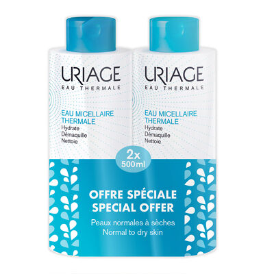 Uriage - Thermal Micellar Water for Normal to Dry Skin x 2