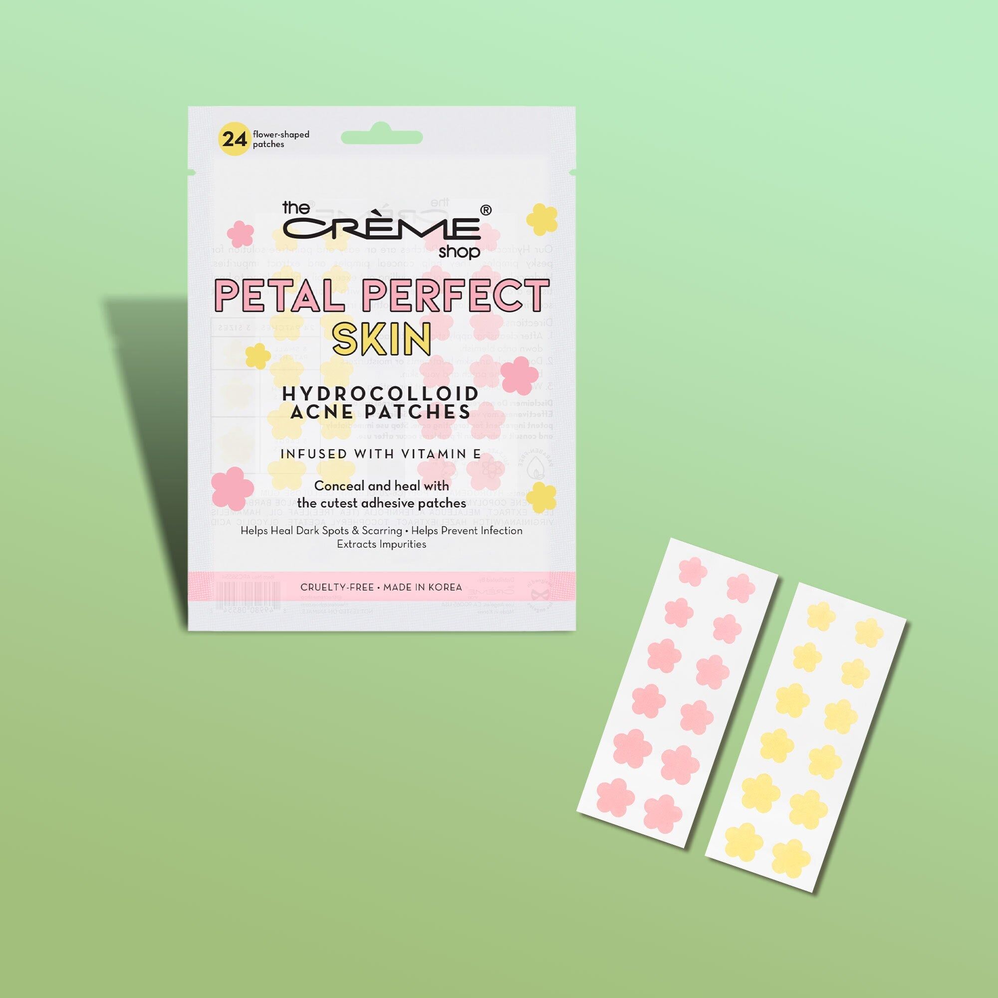 The Crème Shop - Petal Perfect Skin - Hydrocolloid Acne Patches | Pink & Yellow