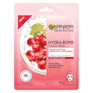 Garnier - SkinActive Hydra Bomb Anti-Ageing Tissue Mask - Grape Seed Extract