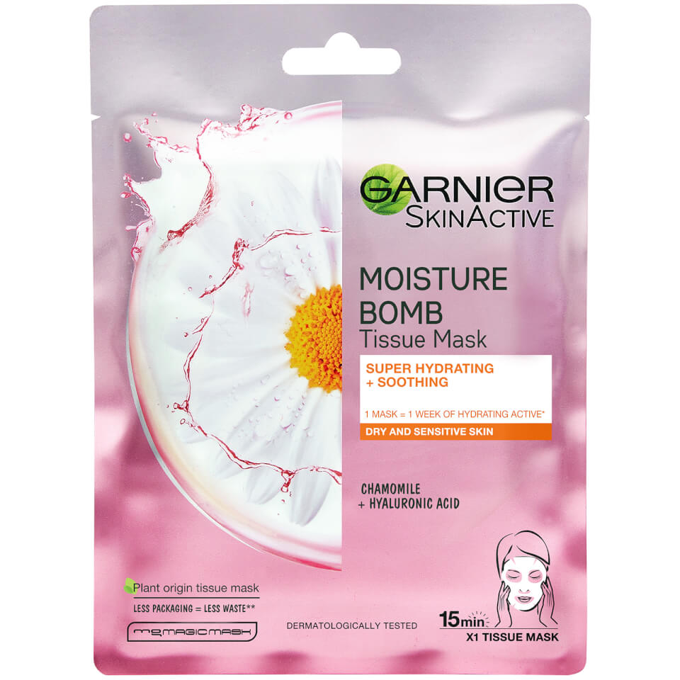 Garnier - Moisture Bomb Camomile Hydrating Face Sheet Mask for Dry and Sensitive Skin