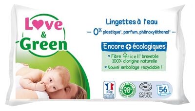 Love & Green - Water Wipes 56 Wipes
