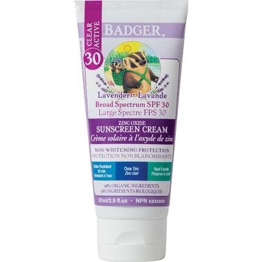 Badger - SPF 30 Clear Zinc Sunscreen Lavender