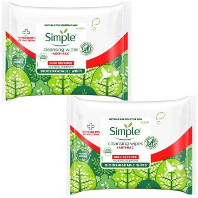 Simple - Kind Defence Anti-Bacterial Cleansing Wipes 20 wipes