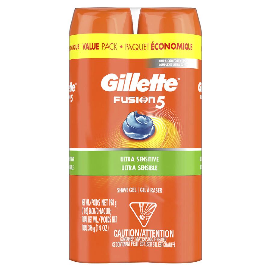 Gillette Fusion - Ultra Sensitive Hydra Gel Men's Shave Gel Twin Pack
