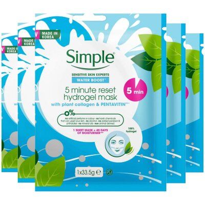 Simple - Water Boost 5 Minute Reset Hydrogel Mask