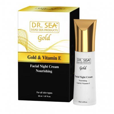 DR SEA - Nourishing Facial Night Cream with Gold and Vitamin E