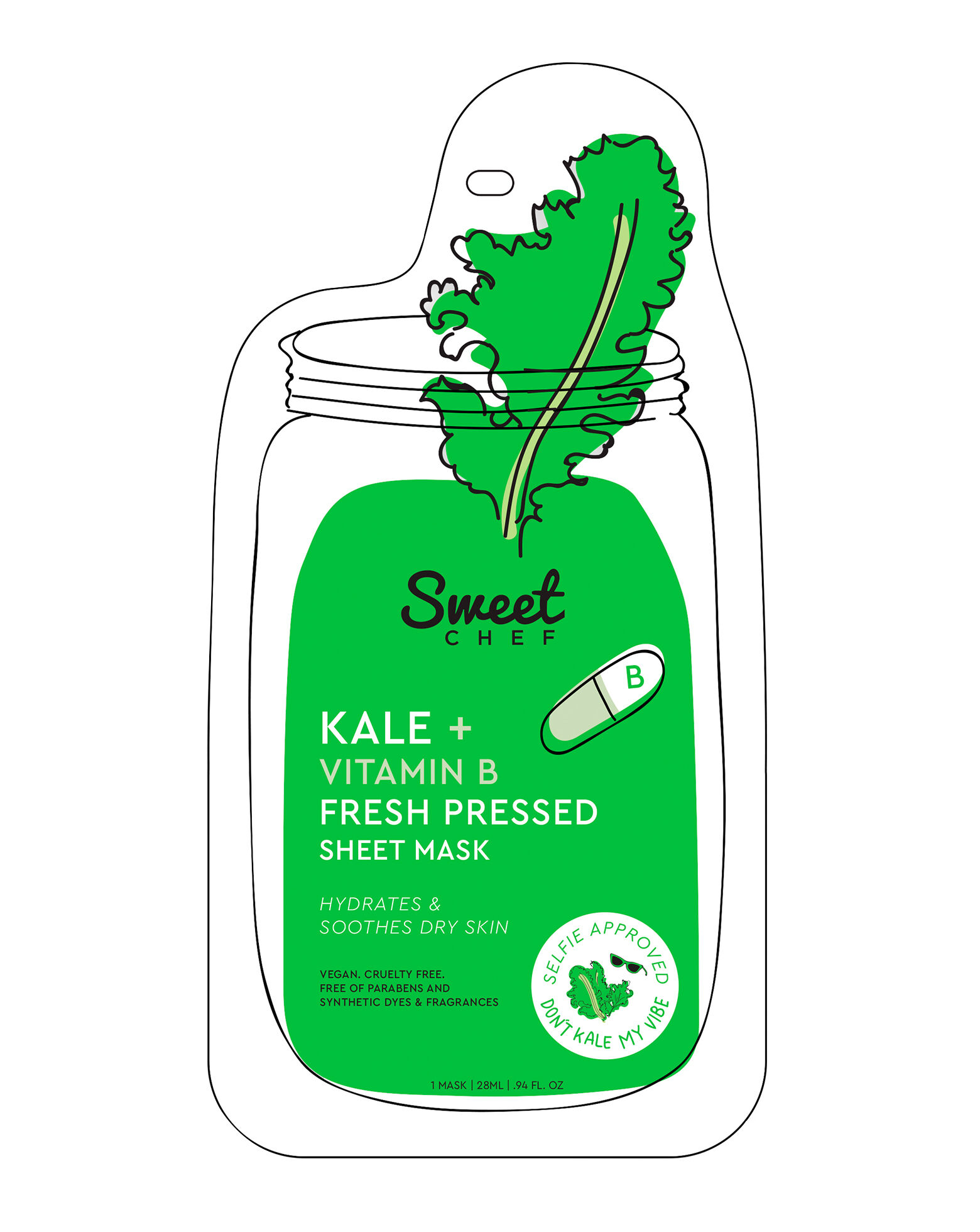 Sweet Chef - Kale + Vitamin B Fresh Pressed Sheet Mask