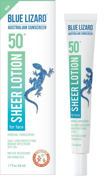 Blue Lizard - Sheer Mineral Sunscreen Lotion for Face SPF 50+ * Tube