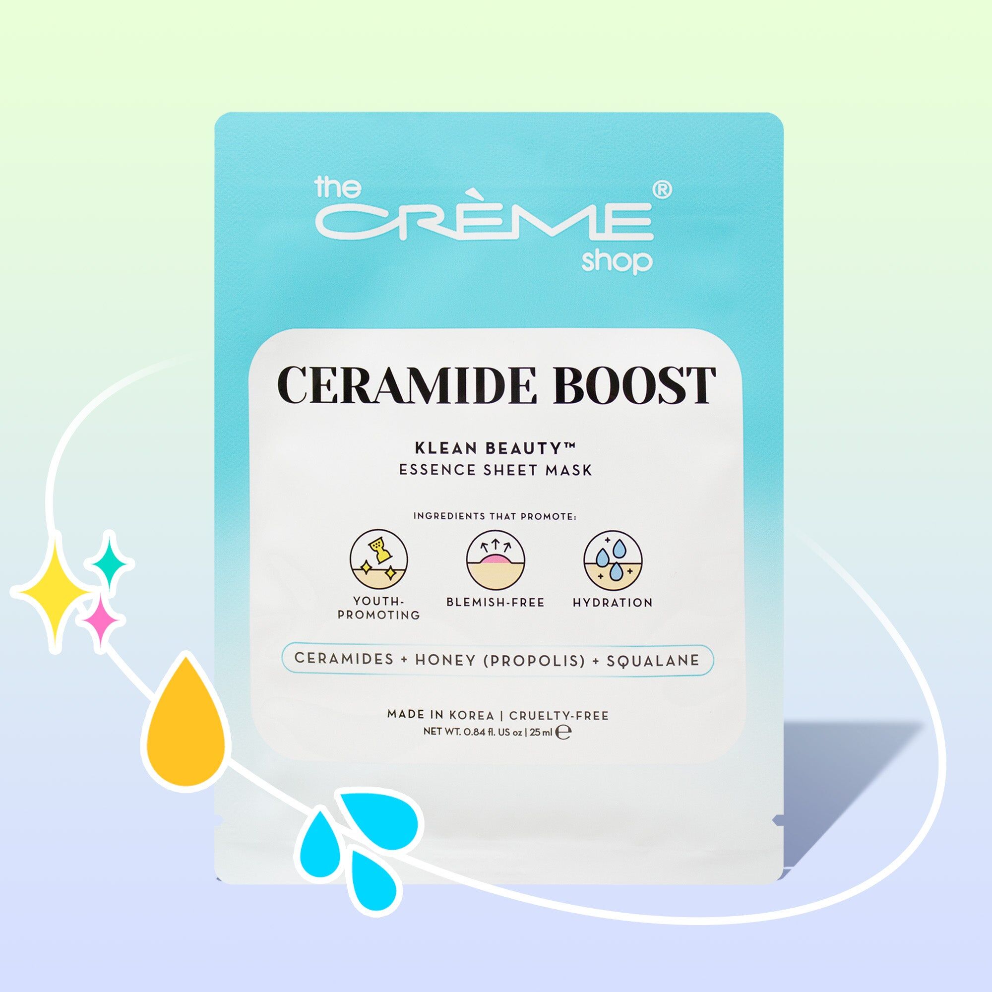 The Crème Shop - CERAMIDE BOOST Klean Beauty™️ Essence Sheet Mask