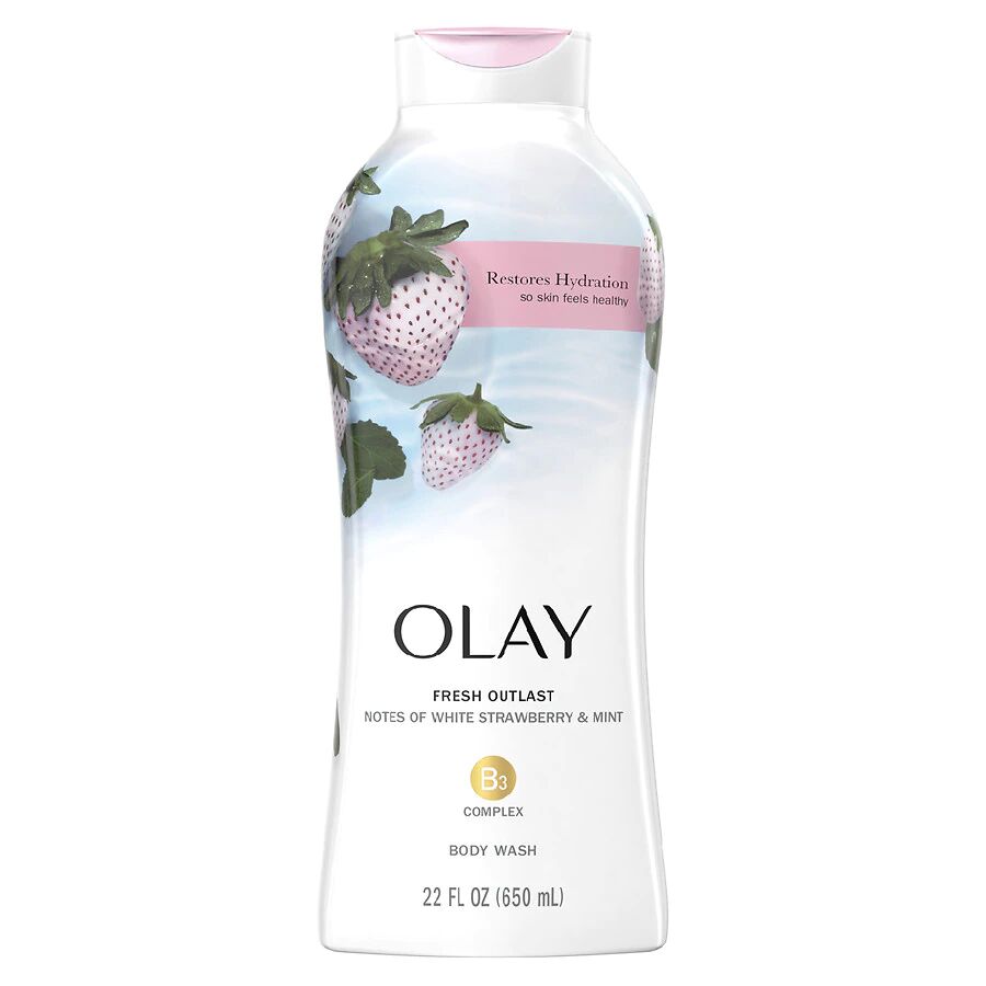 Olay - Fresh Outlast Body Wash Cooling White Strawberry & Mint