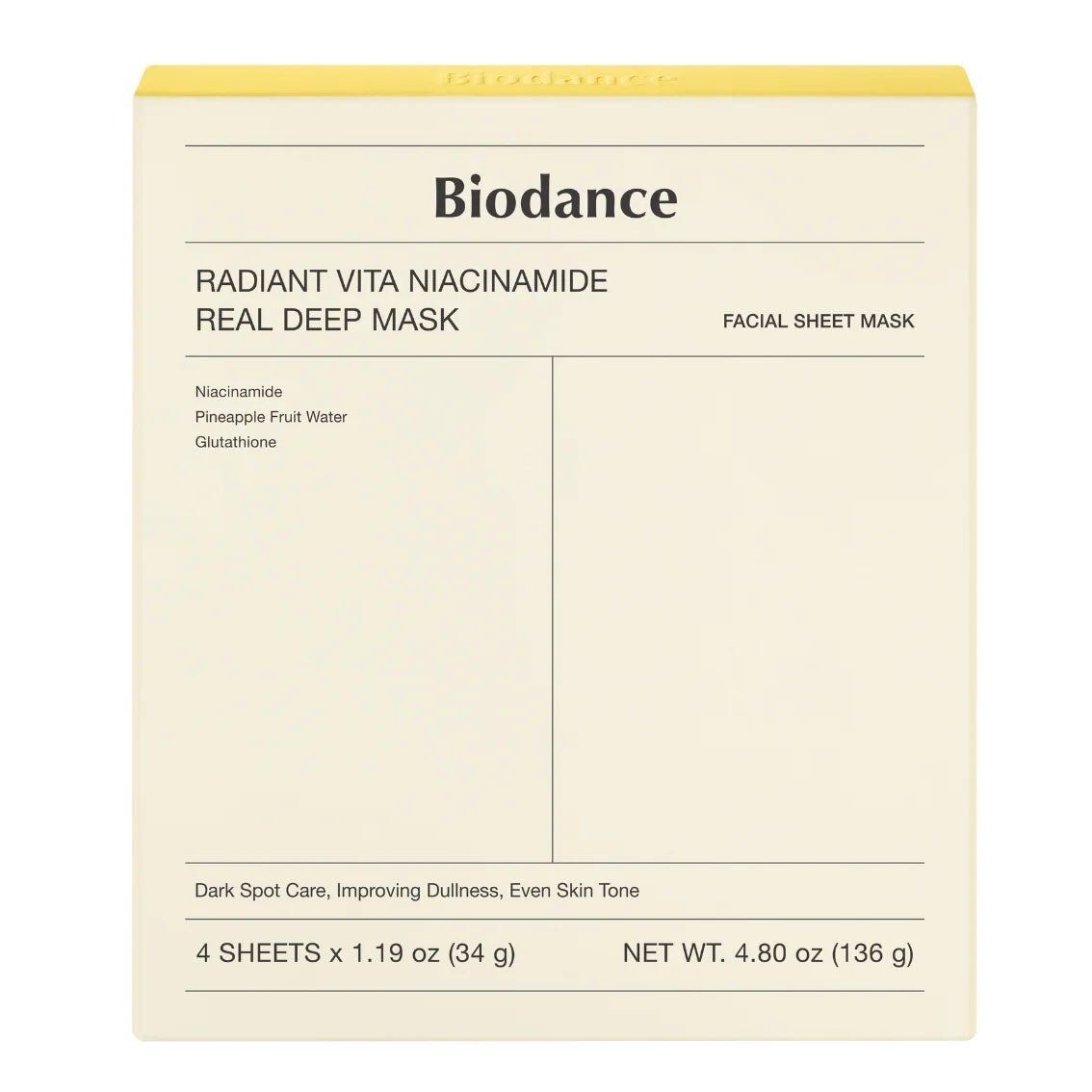 BIODANCE - Buy Radiant Vita Niacinamide Real Deep Mask in Australia - Korean Skincare Online