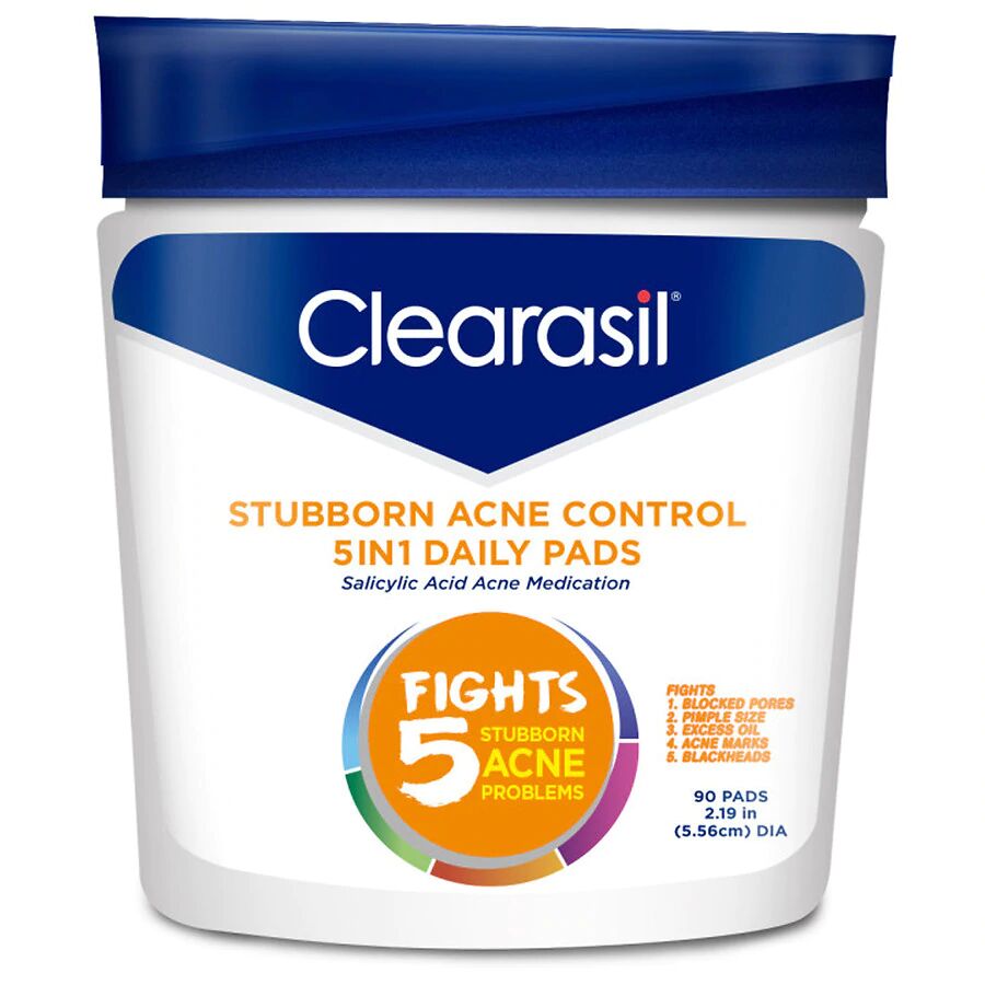 Clearasil - Acne Control Treatment Facial Cleansing Daily Pads 5 in1 with Salicylic Acid