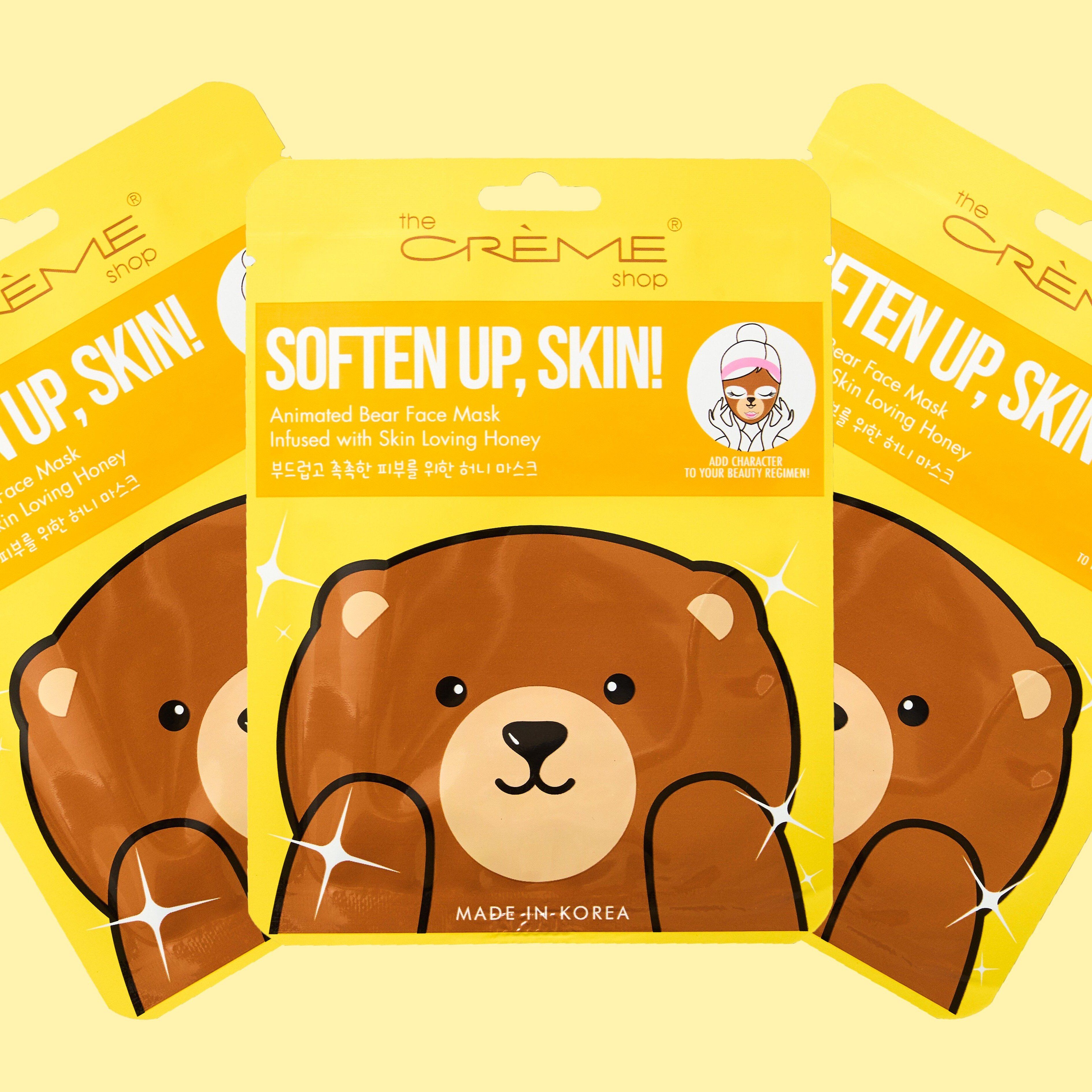 The Crème Shop - Soften Up, Skin! Animated Bear Face Mask - Skin Loving Honey