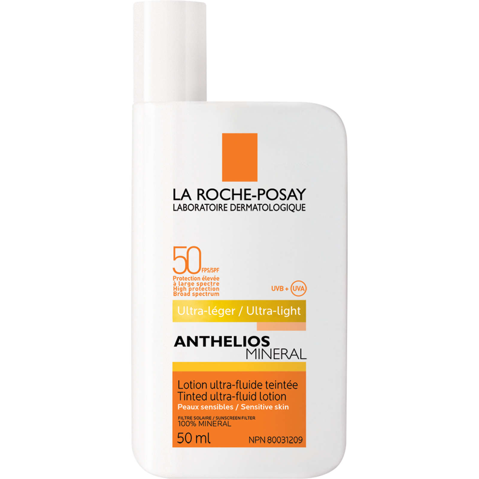La Roche-Posay - Anthelios Mineral Tinted Ultra-Fluid Face Sunscreen Lotion SPF50 For Sensitive Skin