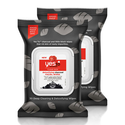 Yes to - Tomatoes Clear Skin Detoxifying Charcoal Facial Wipes x 2