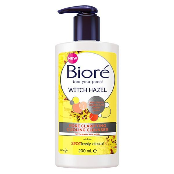 Biore - Witch Hazel Pore Clarifying Cooling Cleanser For Spot Prone Skin