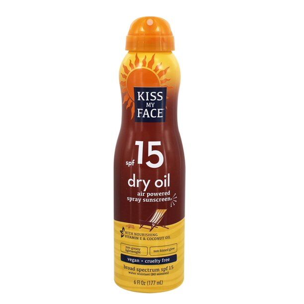 Kiss My Face - Dry Oil Air Powered Spray Sunscreen 15 SPF - .