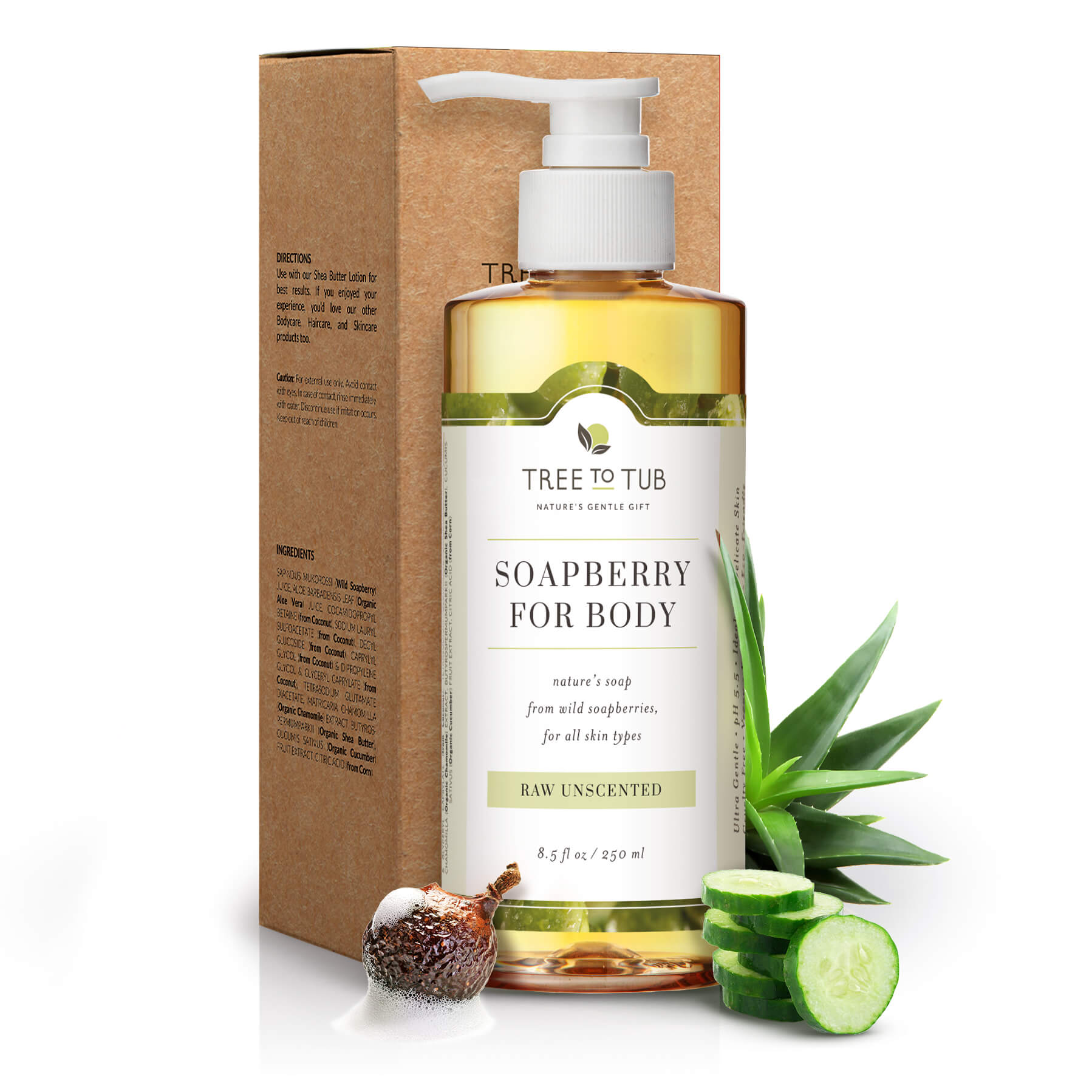 Tree To Tub - Ultra Gentle Body Wash for Very Sensitive Skin - Unscented
