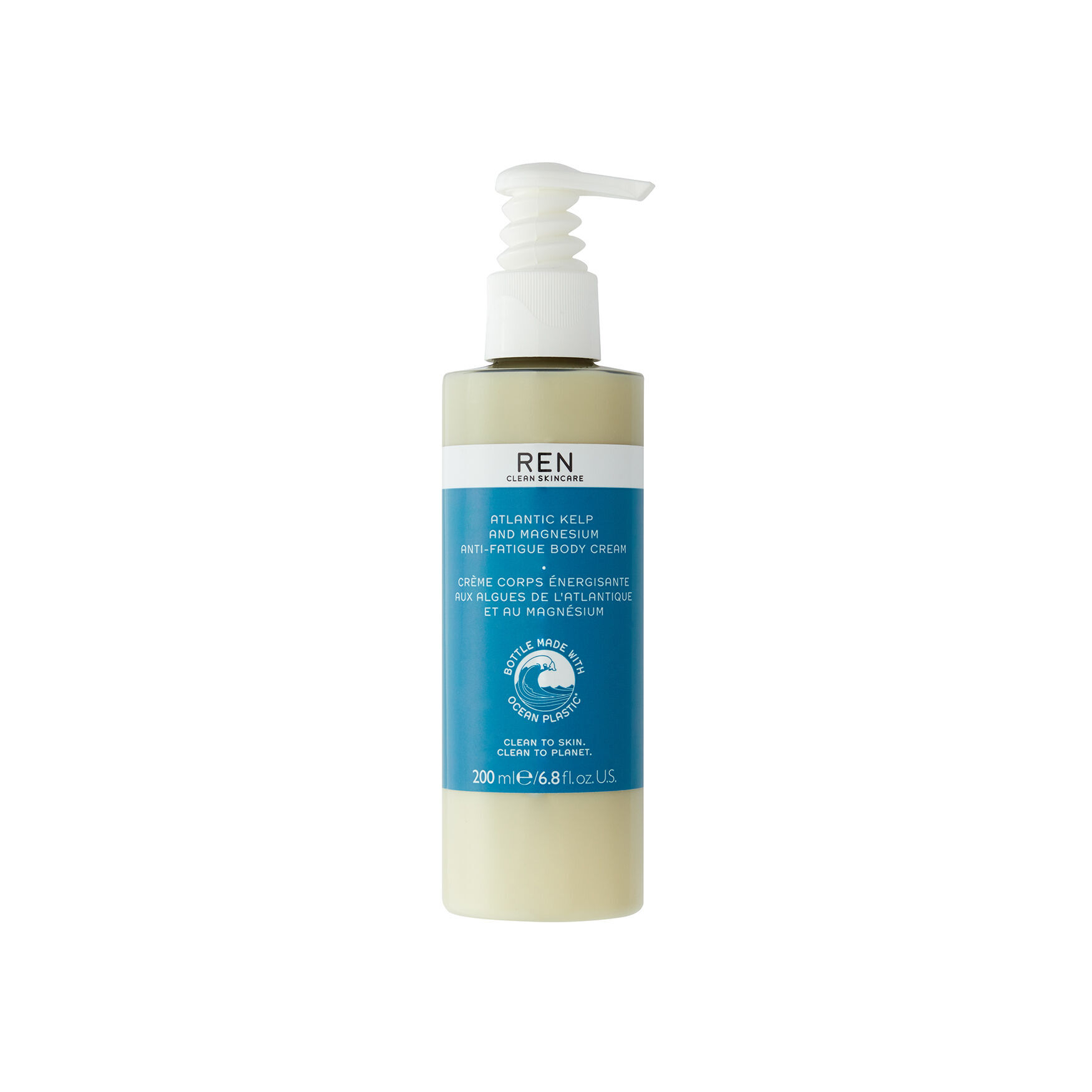 REN Clean Skincare - Atlantic Kelp & Magnesium Anti-Fatigue Body Cream - Ocean Plastic Edition by Ren Clean Skincare