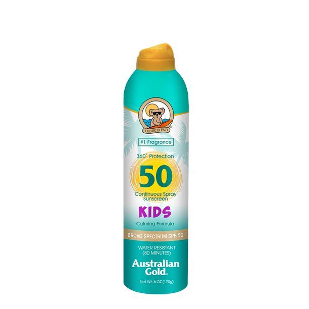 Australian Gold - Kids SPF 50 Spray Sunscreen, Calming Formula