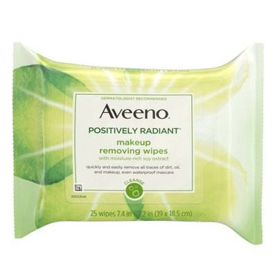Aveeno - Positively Radiant Oil Free Makeup Removing Wipes
