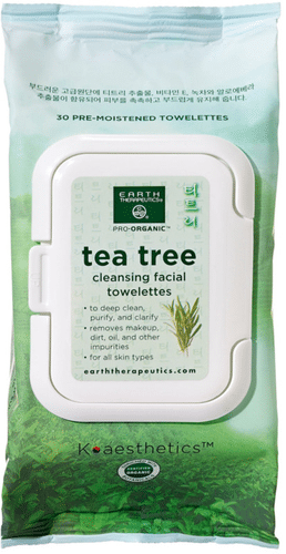 Earth Therapeutics - Tea Tree Cleansing Facial Towelettes