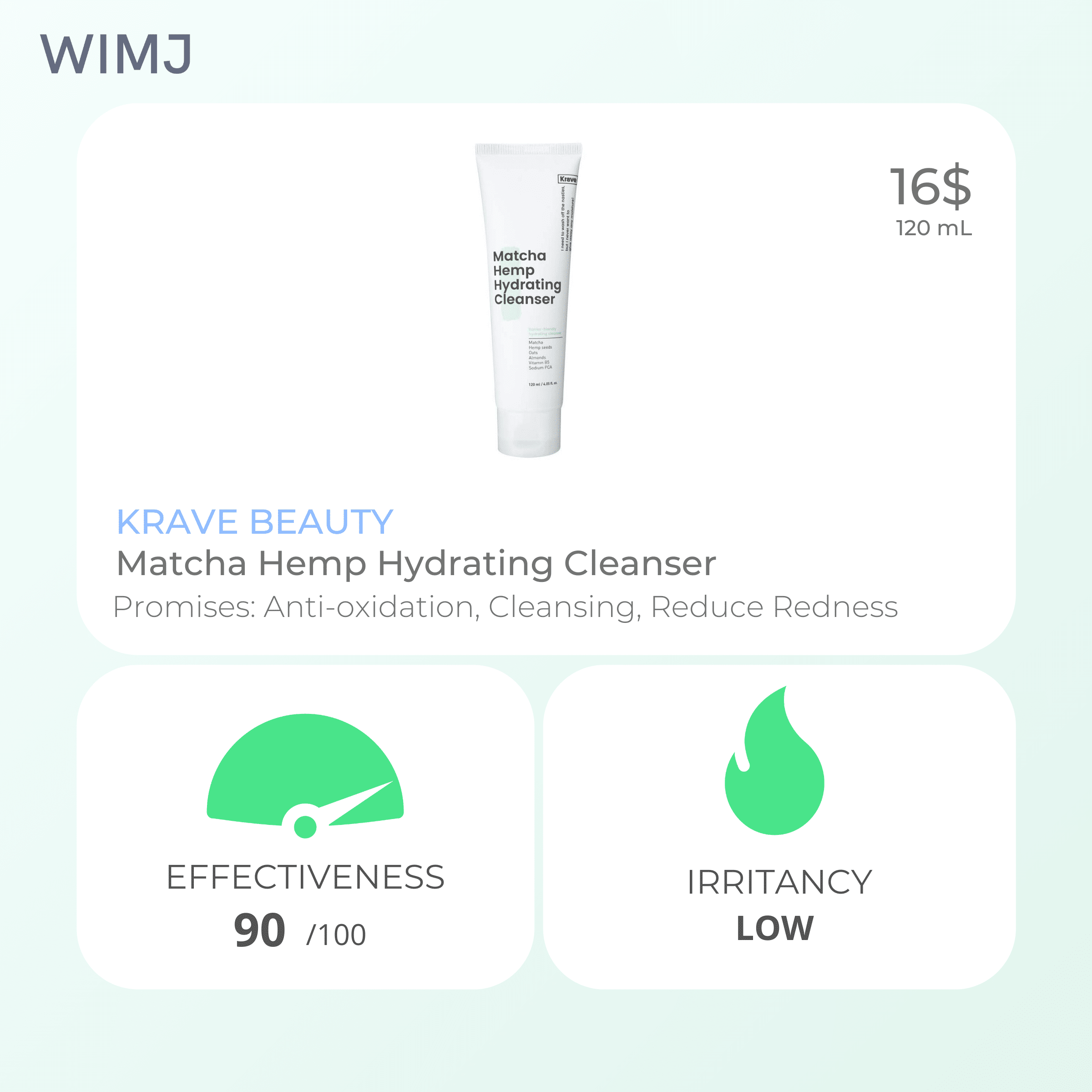 Krave Matcha Hemp Cleanser Review